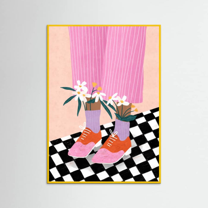 Floral Socks -juliste – juliste ja taidepainatus