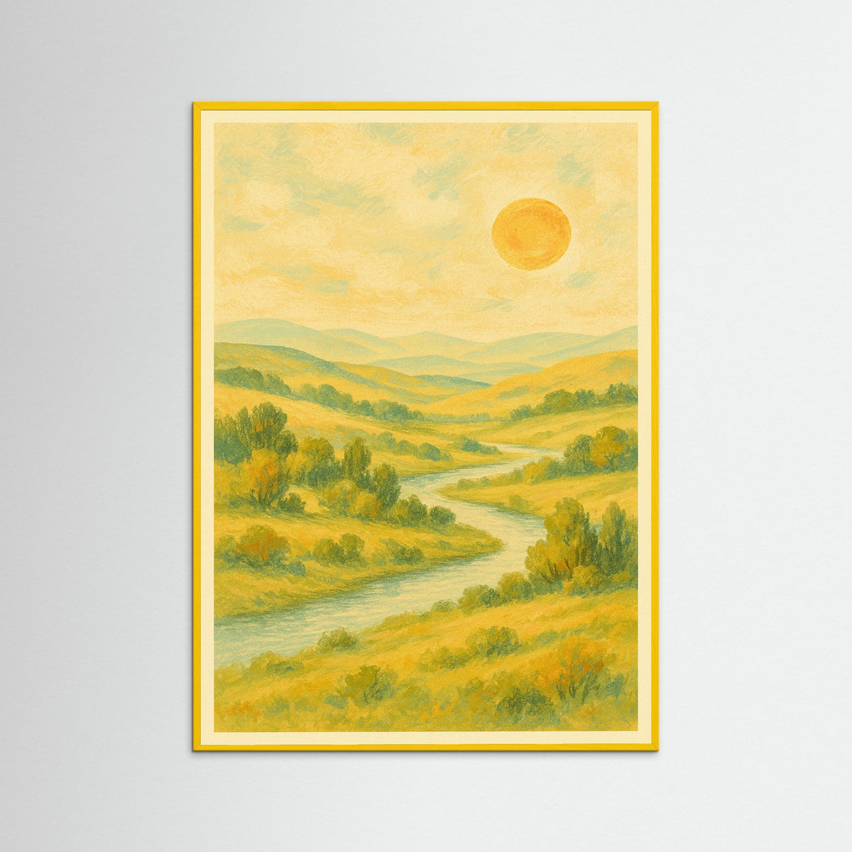 Yellow Wood Floral Still Life