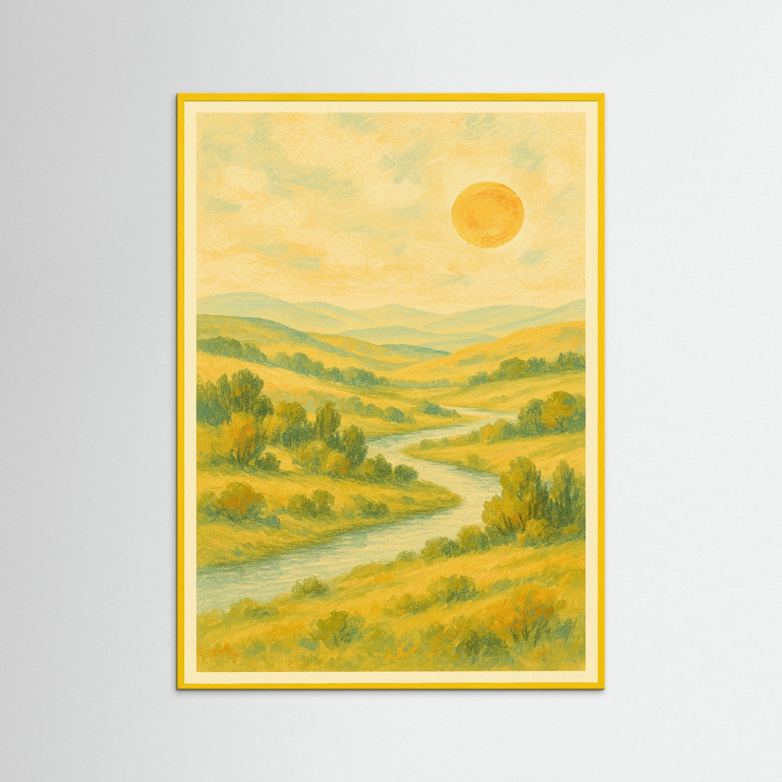 Yellow Wood Floral Still Life