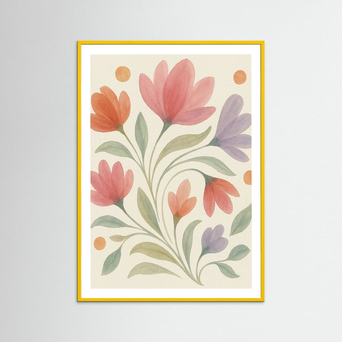 Yellow Wood Floral Symphony