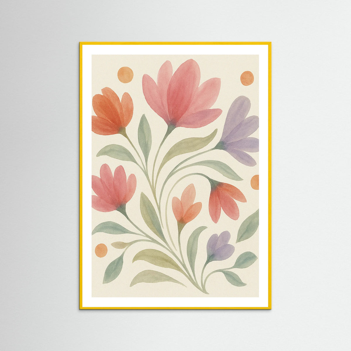 Yellow Wood Floral Symphony