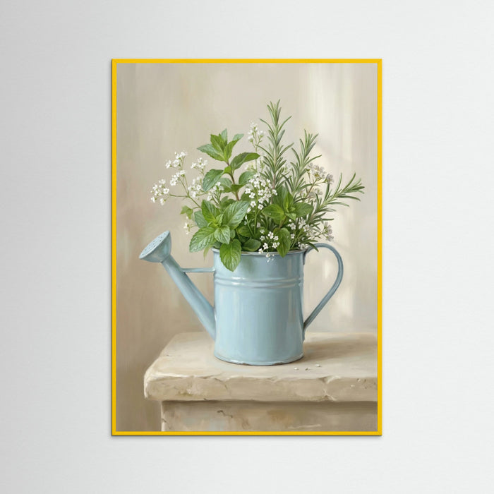 Yellow Wood Floral Teacup Serenity