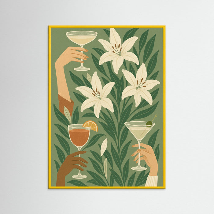 Yellow Wood Floral Toast