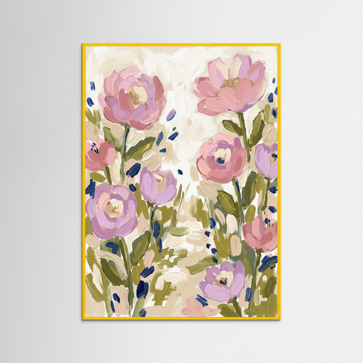Yellow Wood Floral Whimsy