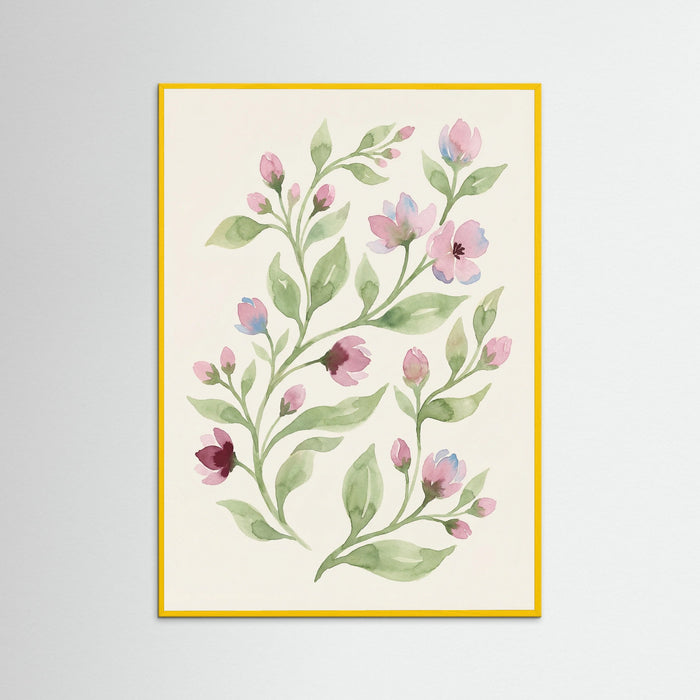 Yellow Wood Floral Whispers