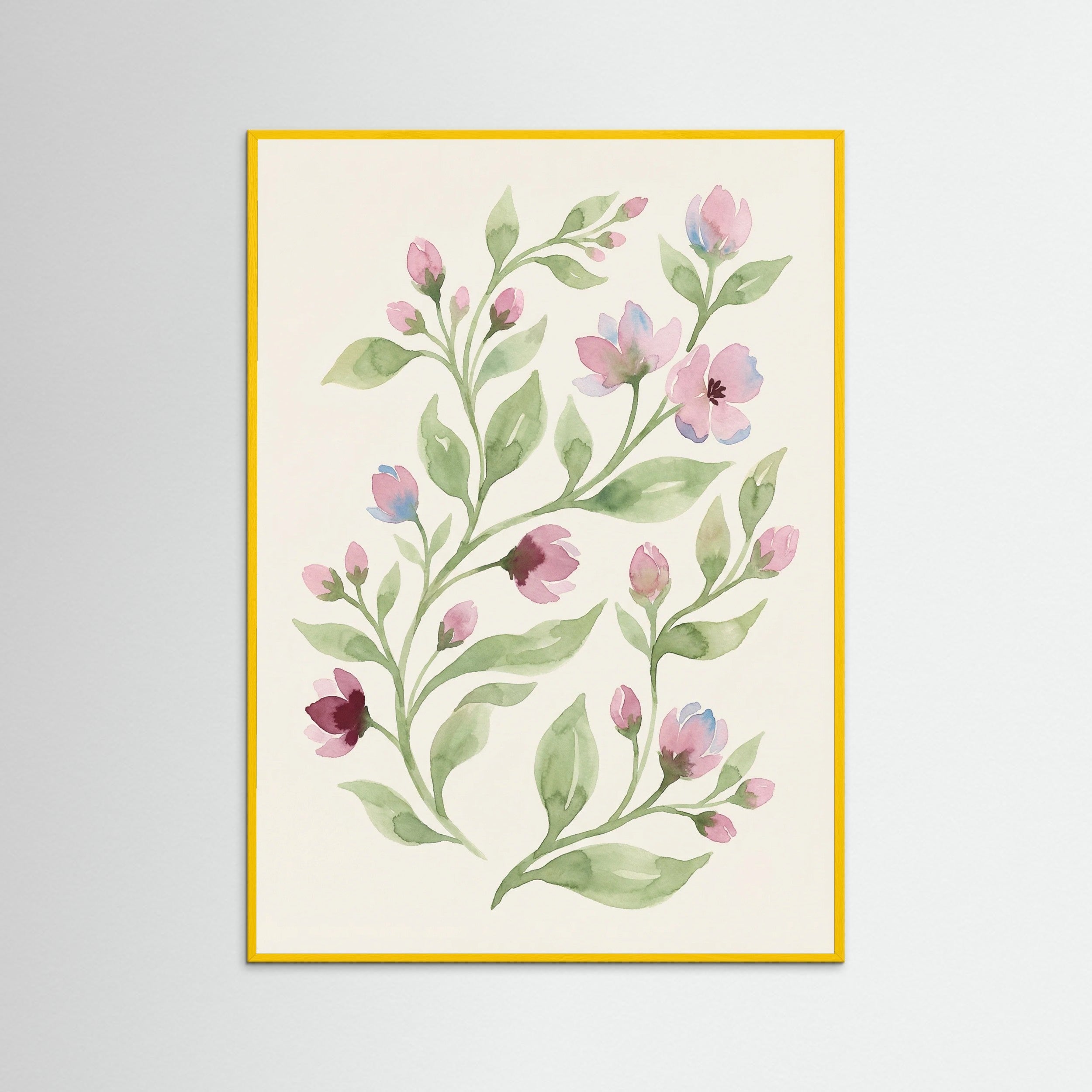 Yellow Wood Floral Whispers