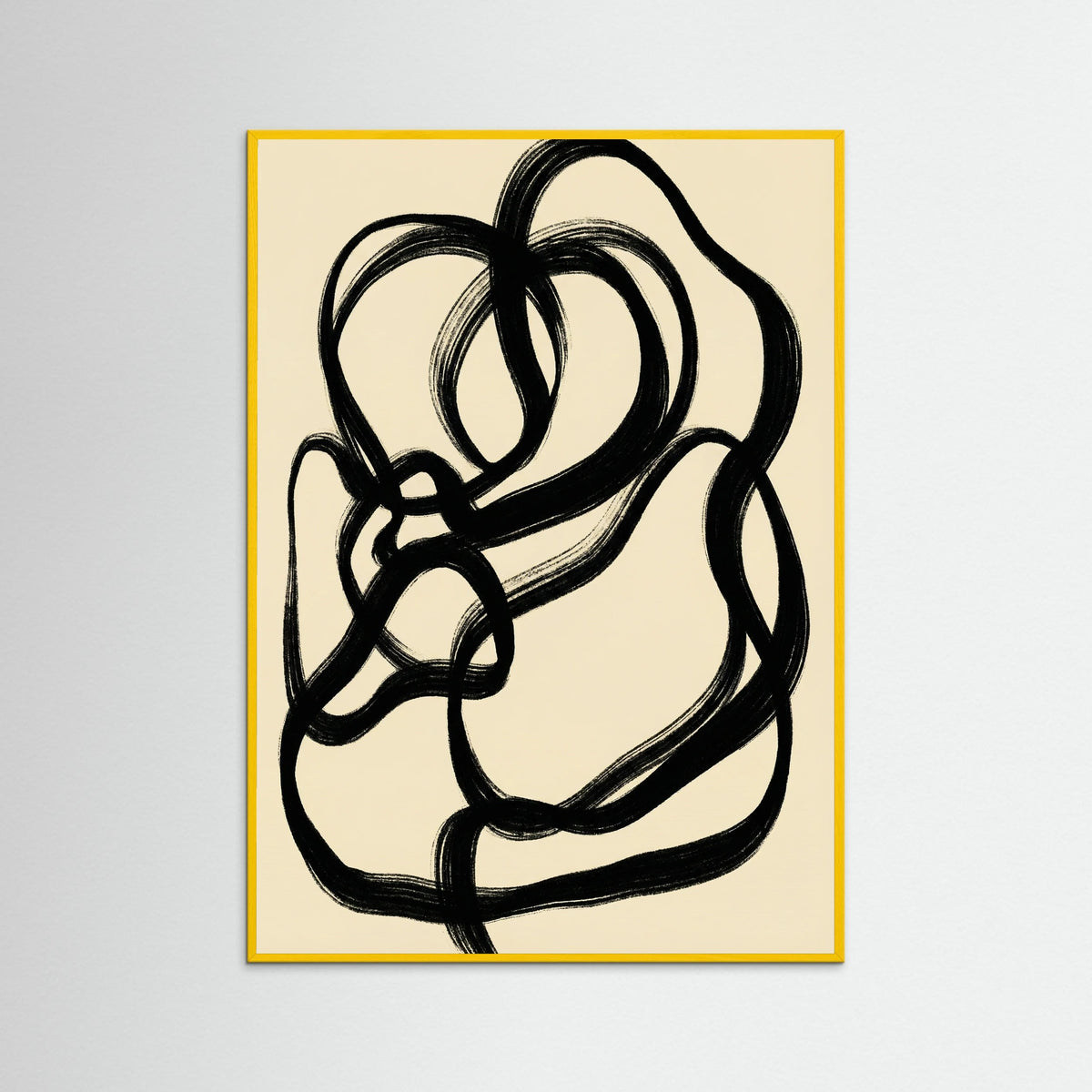 Yellow Wood Flowing Abstraction