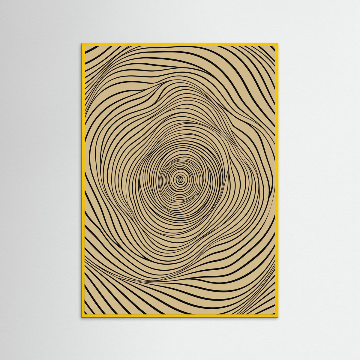 Yellow Wood Flowing Abstraction
