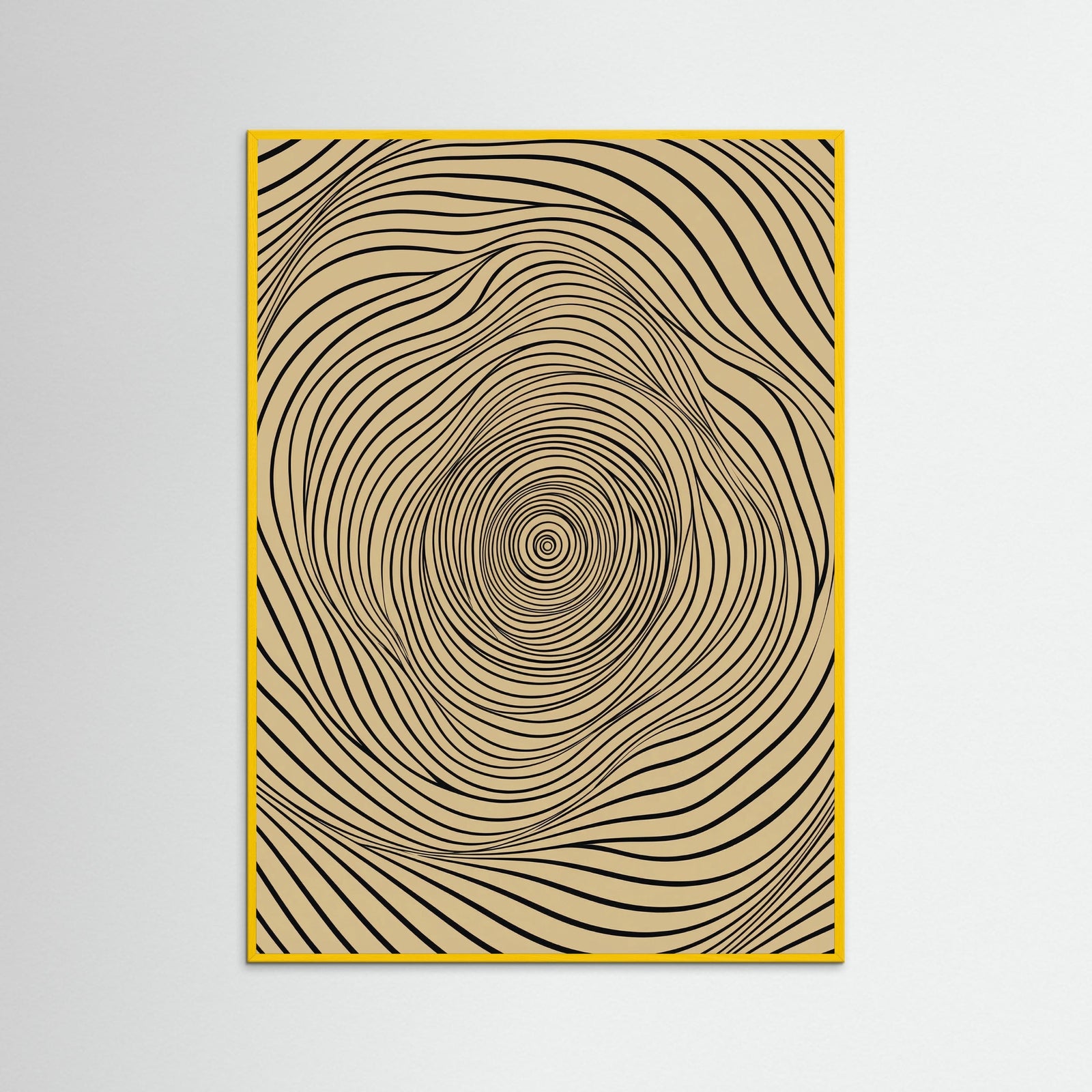 Yellow Wood Flowing Abstraction