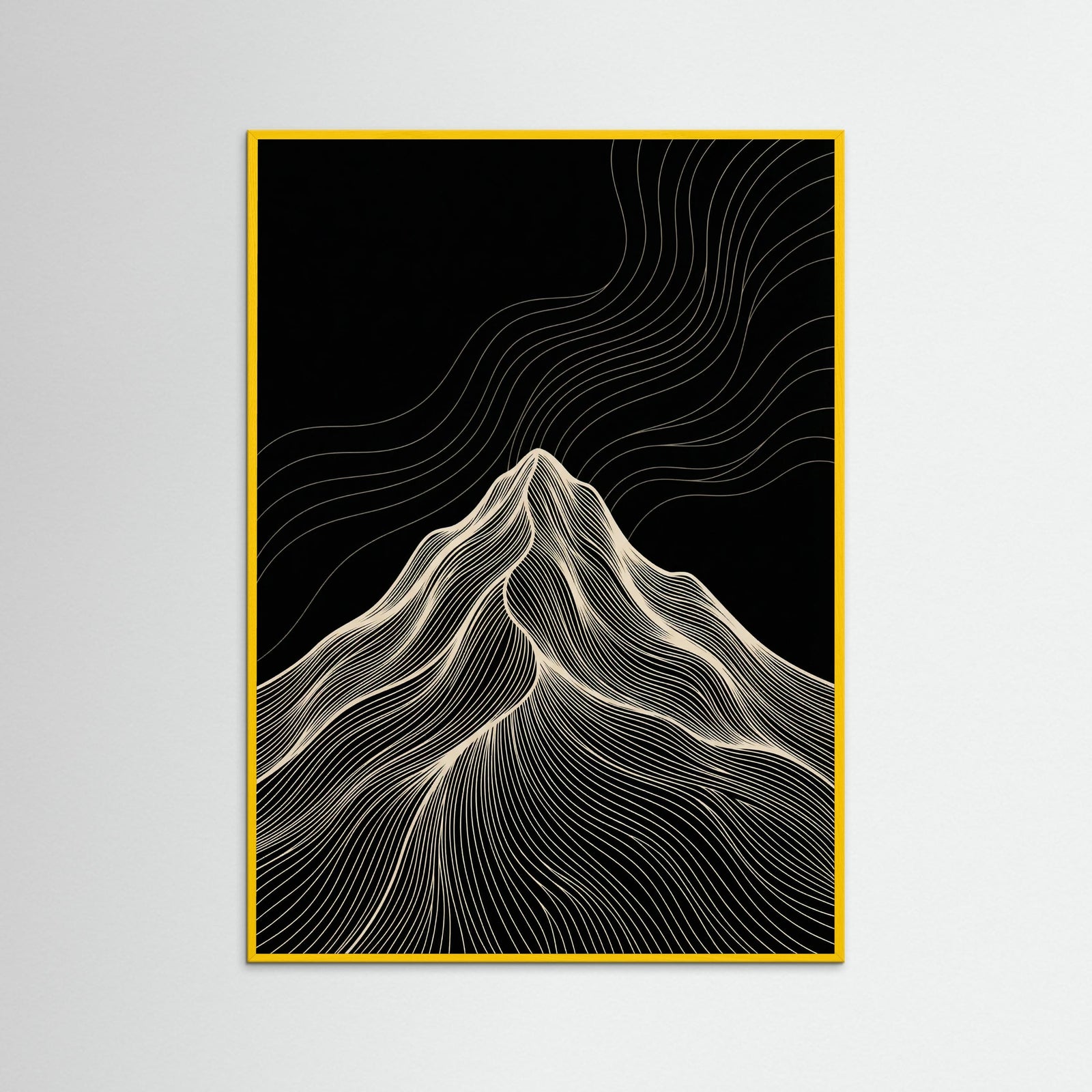 Yellow Wood Flowing Contour