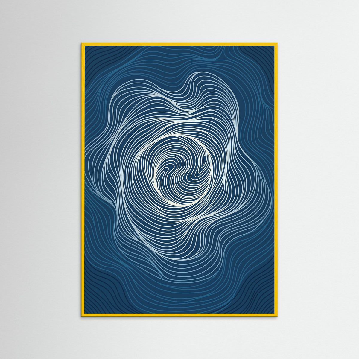 Yellow Wood Flowing Contours