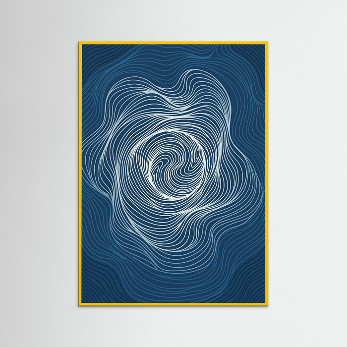 Yellow Wood Flowing Contours