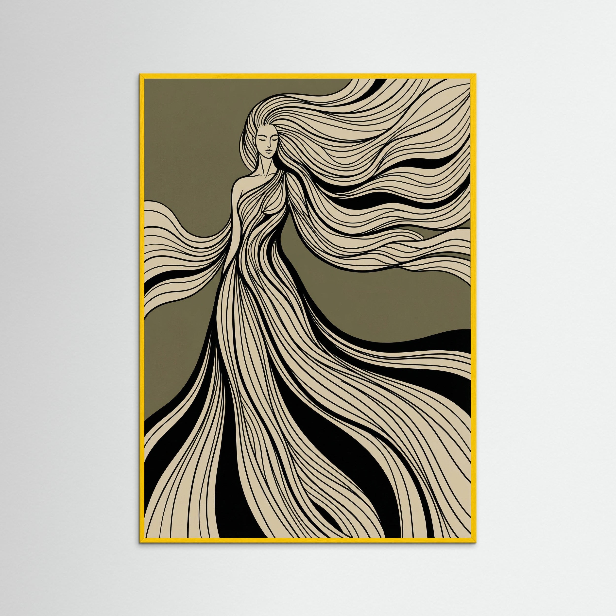 Yellow Wood Flowing Embrace