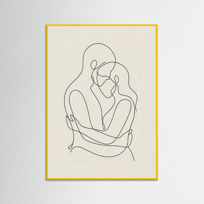 Yellow Wood Fluid Contours Beige
