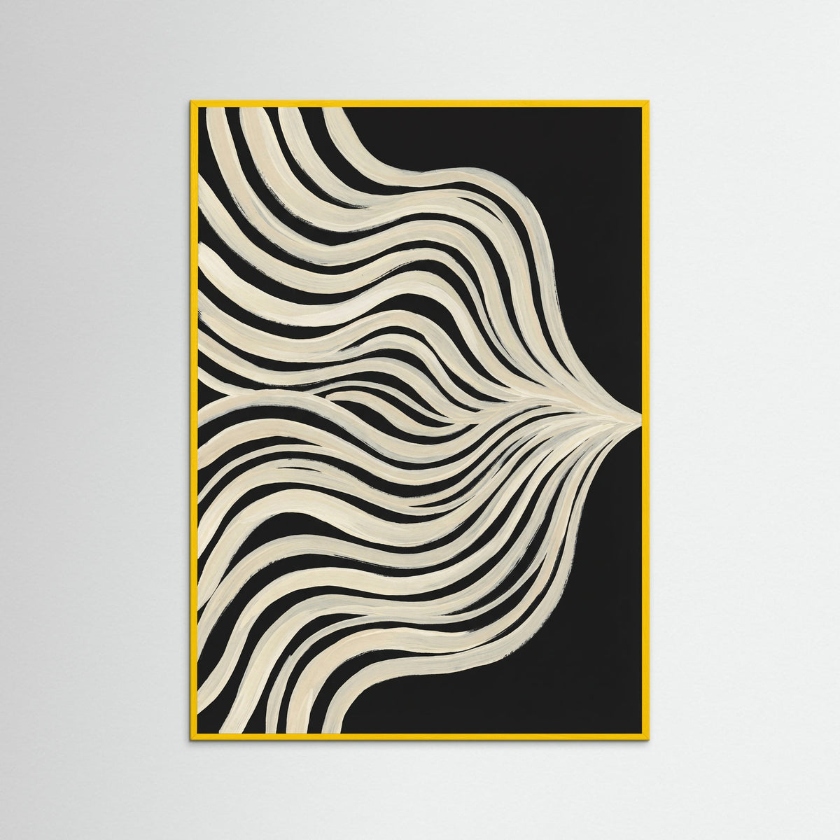Yellow Wood Fluid Contours