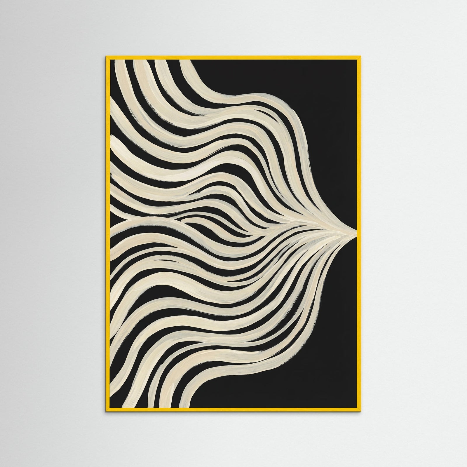 Yellow Wood Fluid Contours