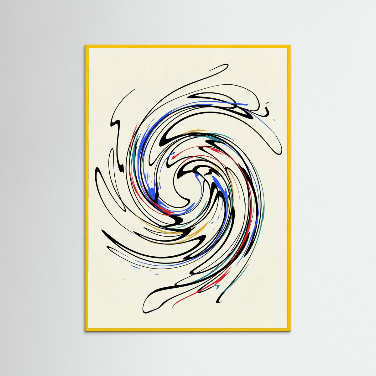 Yellow Wood Fluid Contours