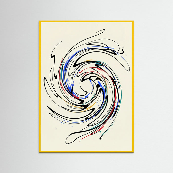 Yellow Wood Fluid Contours