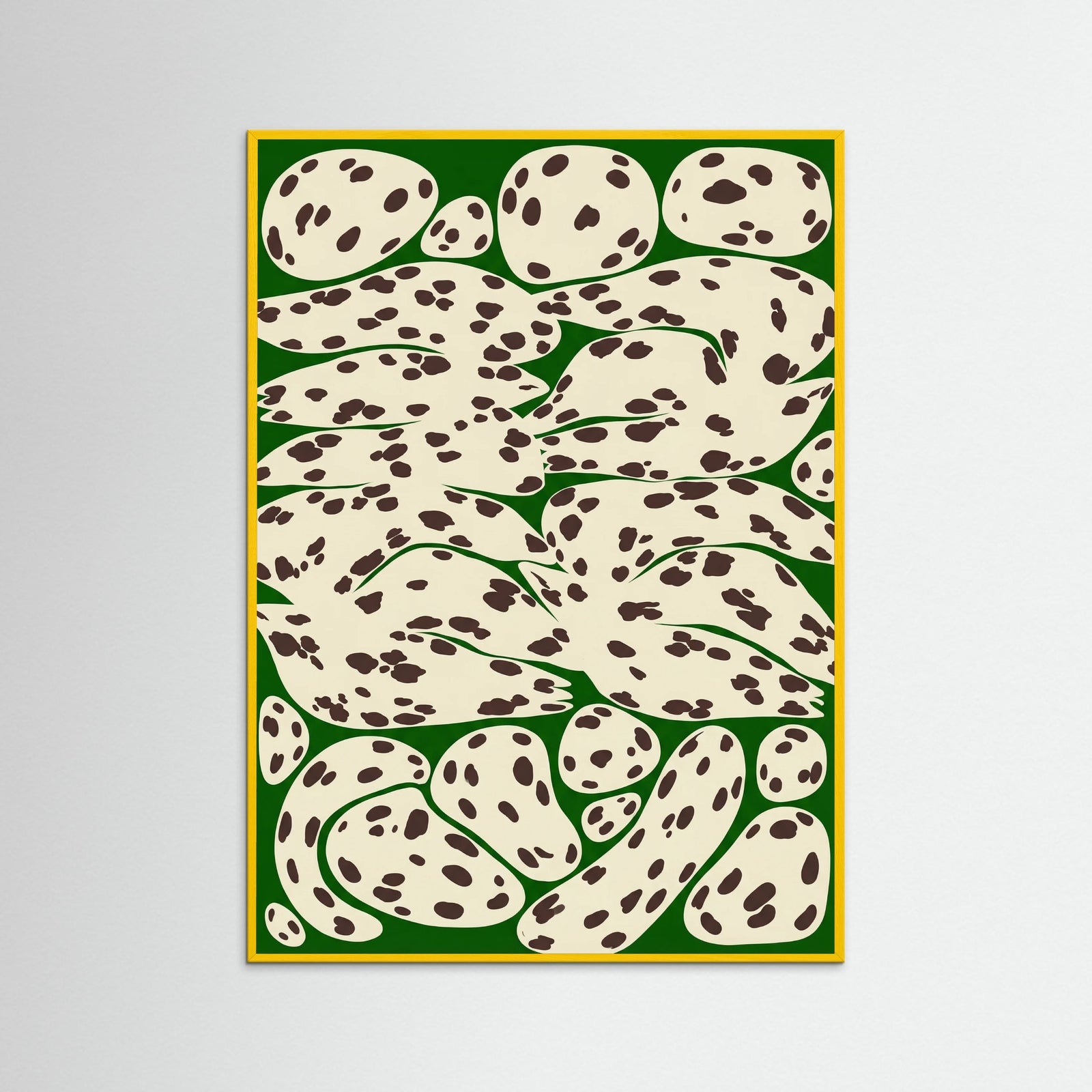 Yellow Wood Fluid Spot Pattern