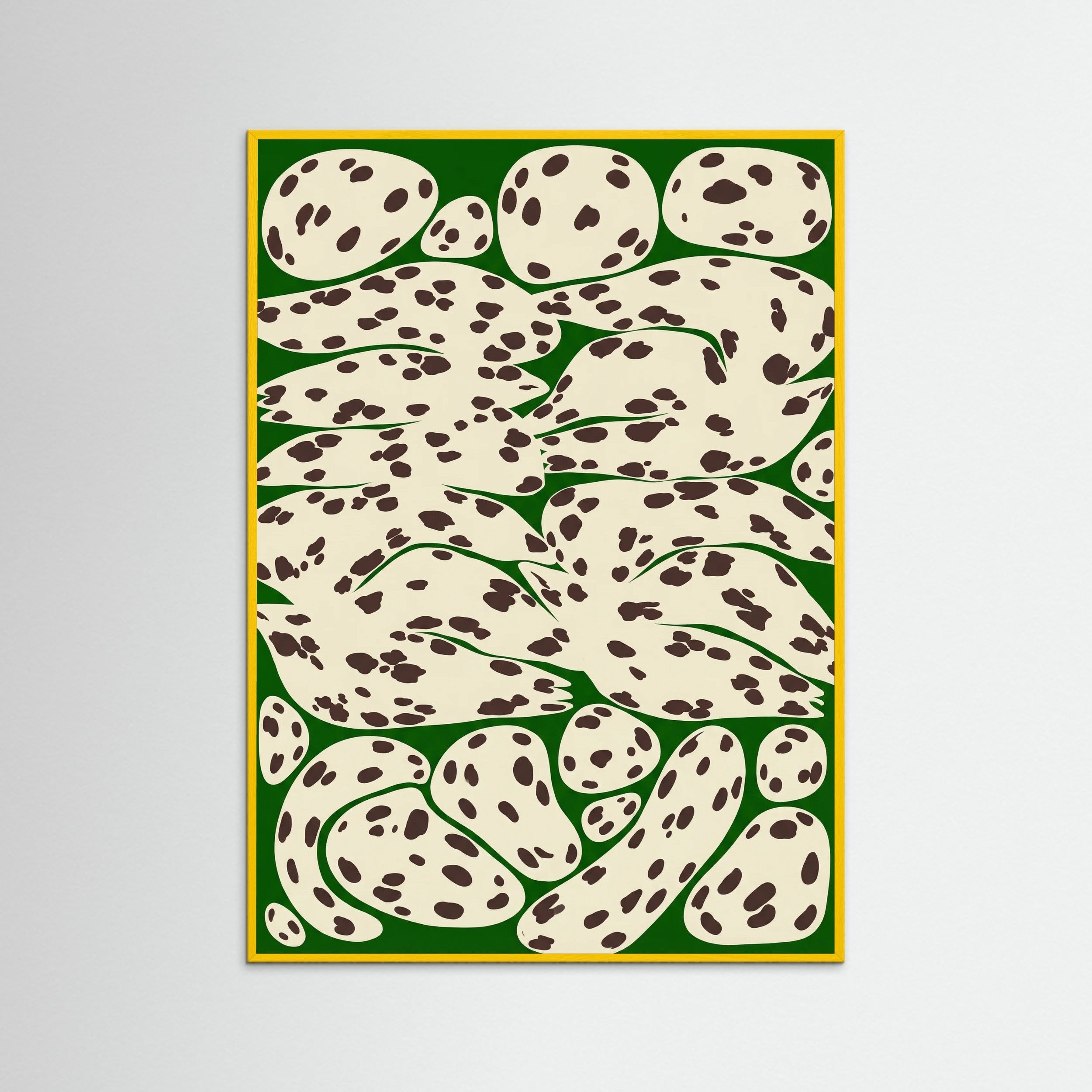 Yellow Wood Fluid Spot Pattern