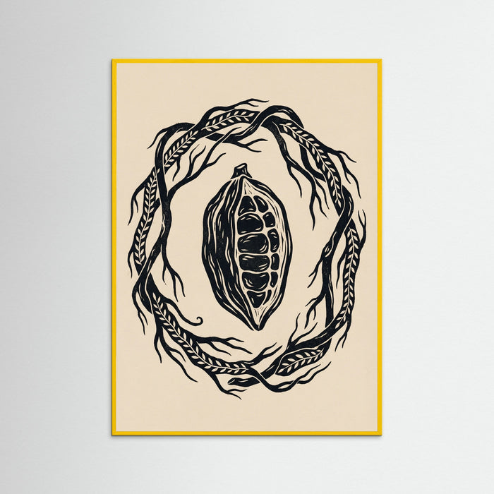 Yellow Wood Foliage Frame