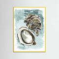 Affiche For the Love of Oysters, foodie art, seafood art, rustic ocean inspired – affiche et impression d’art