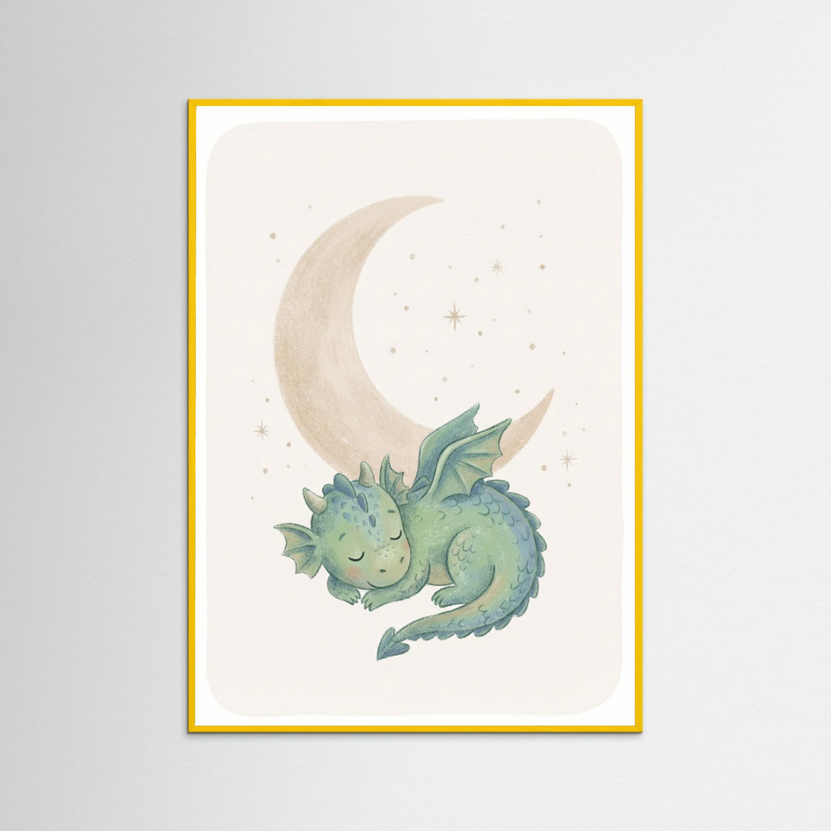 Yellow Wood Friendly Dino Moon