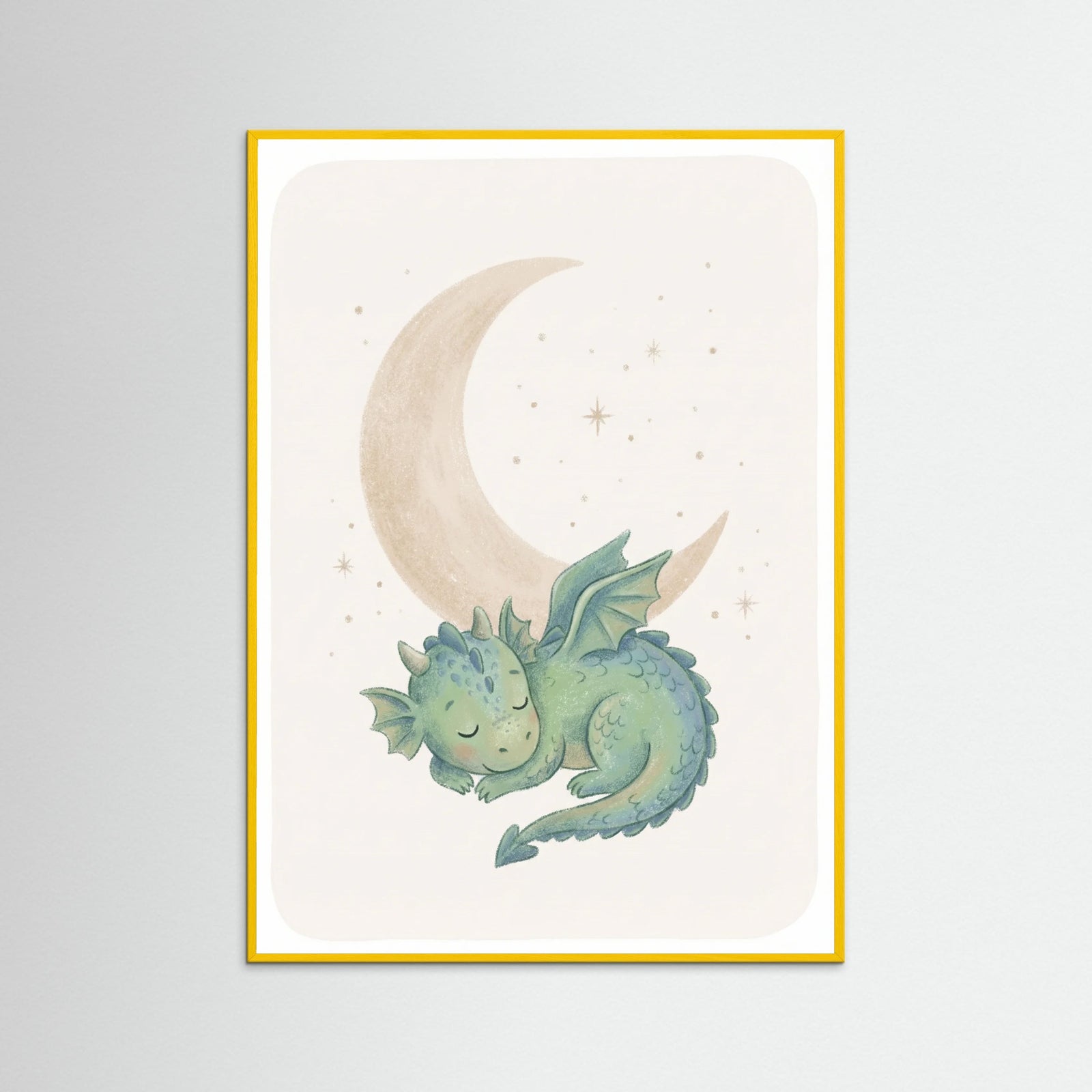 Yellow Wood Friendly Dino Moon