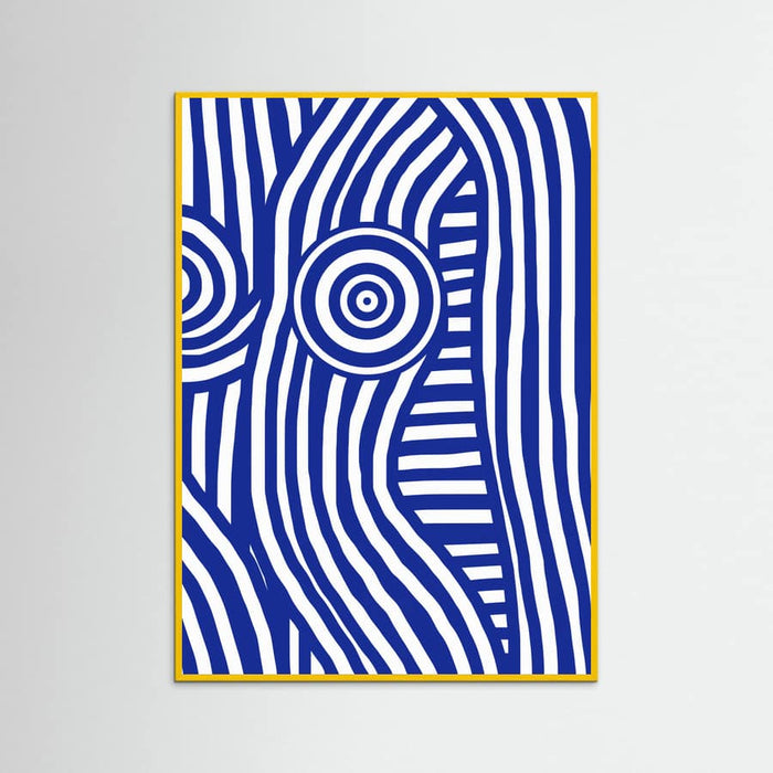 Front Blue and White Striped Nude Poster – poster and art print