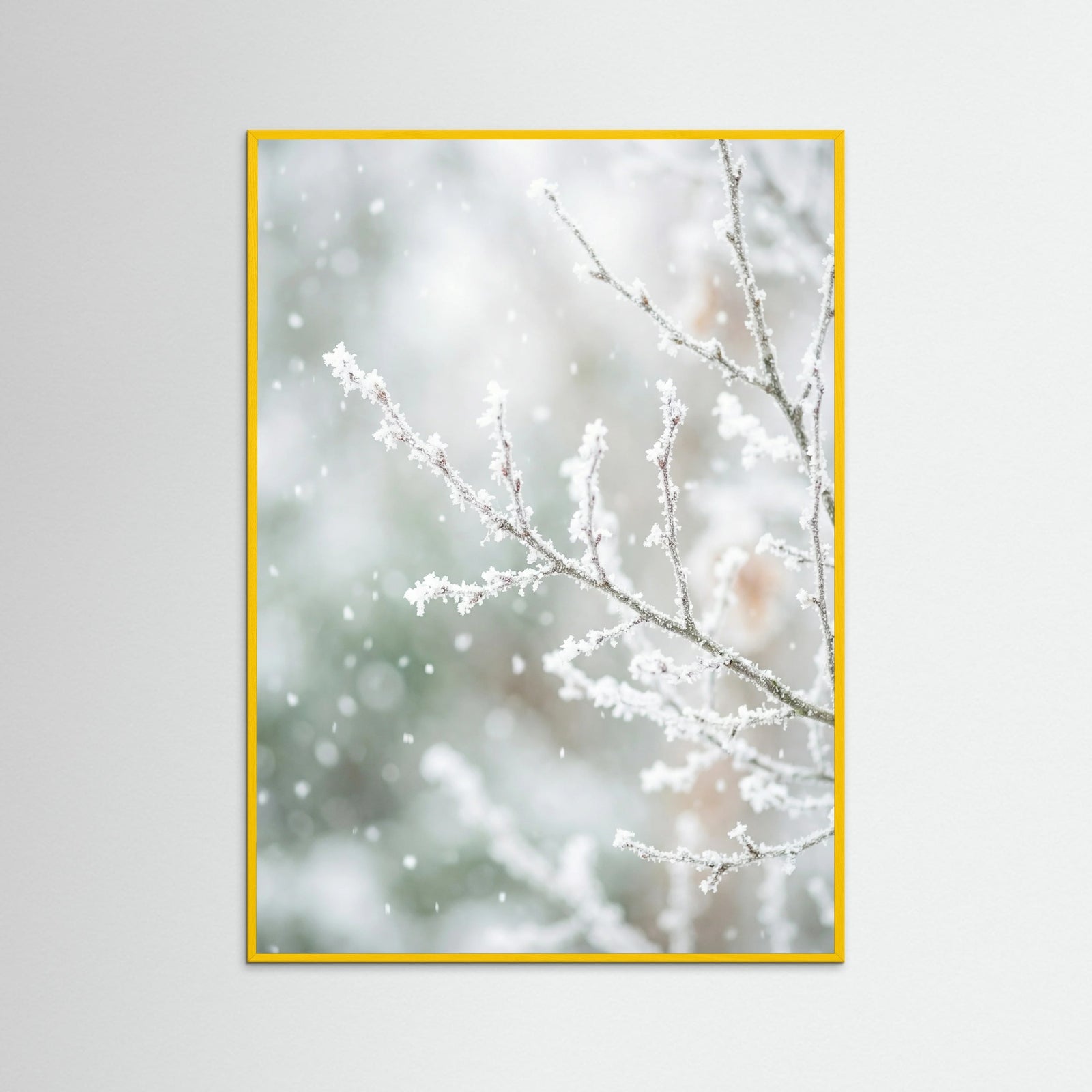 Yellow Wood Frosted Pines