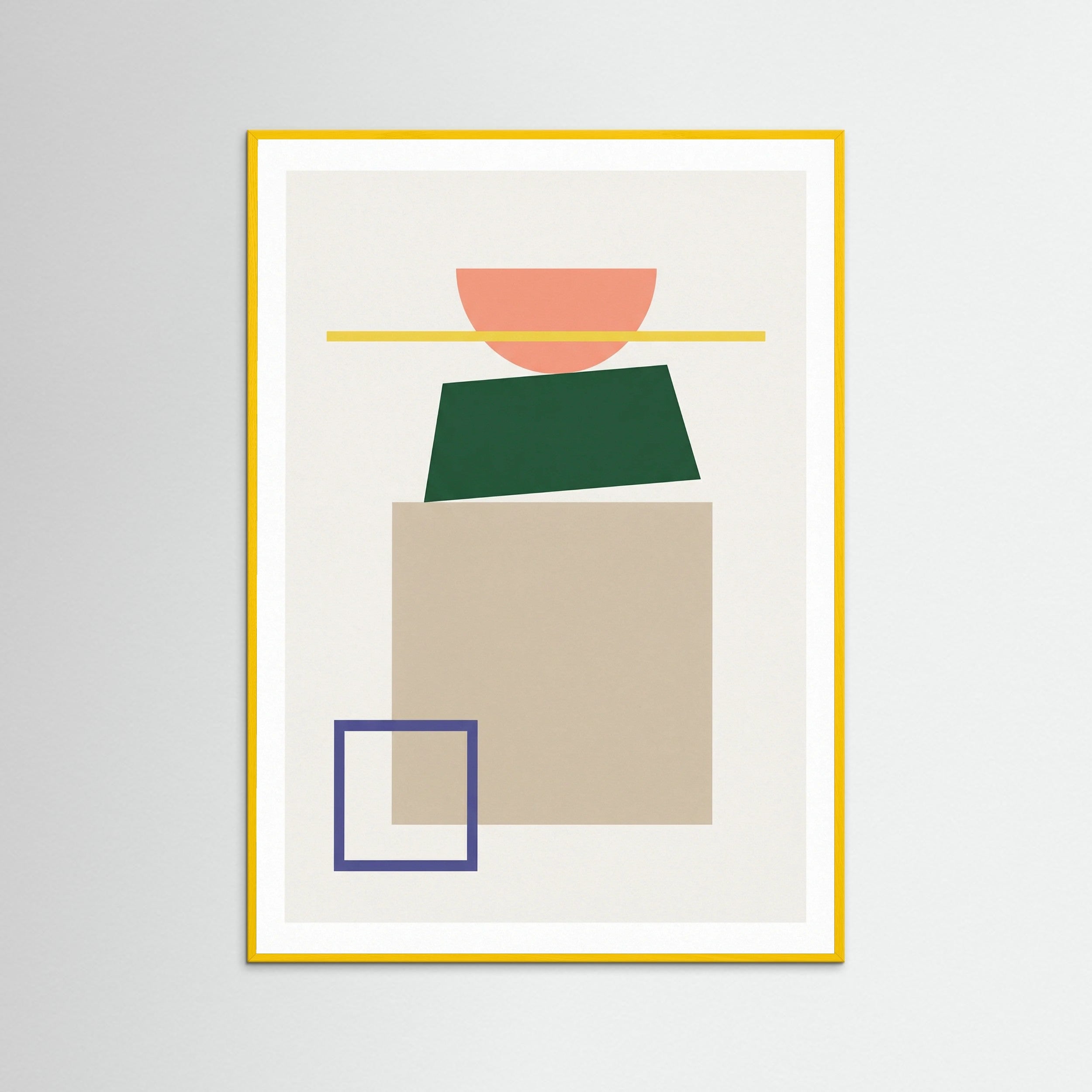 Yellow Wood Geometric Abstraction