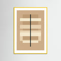 Yellow Wood Geometric Balance Beige