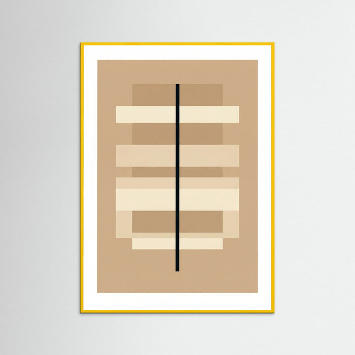 Yellow Wood Geometric Balance Beige