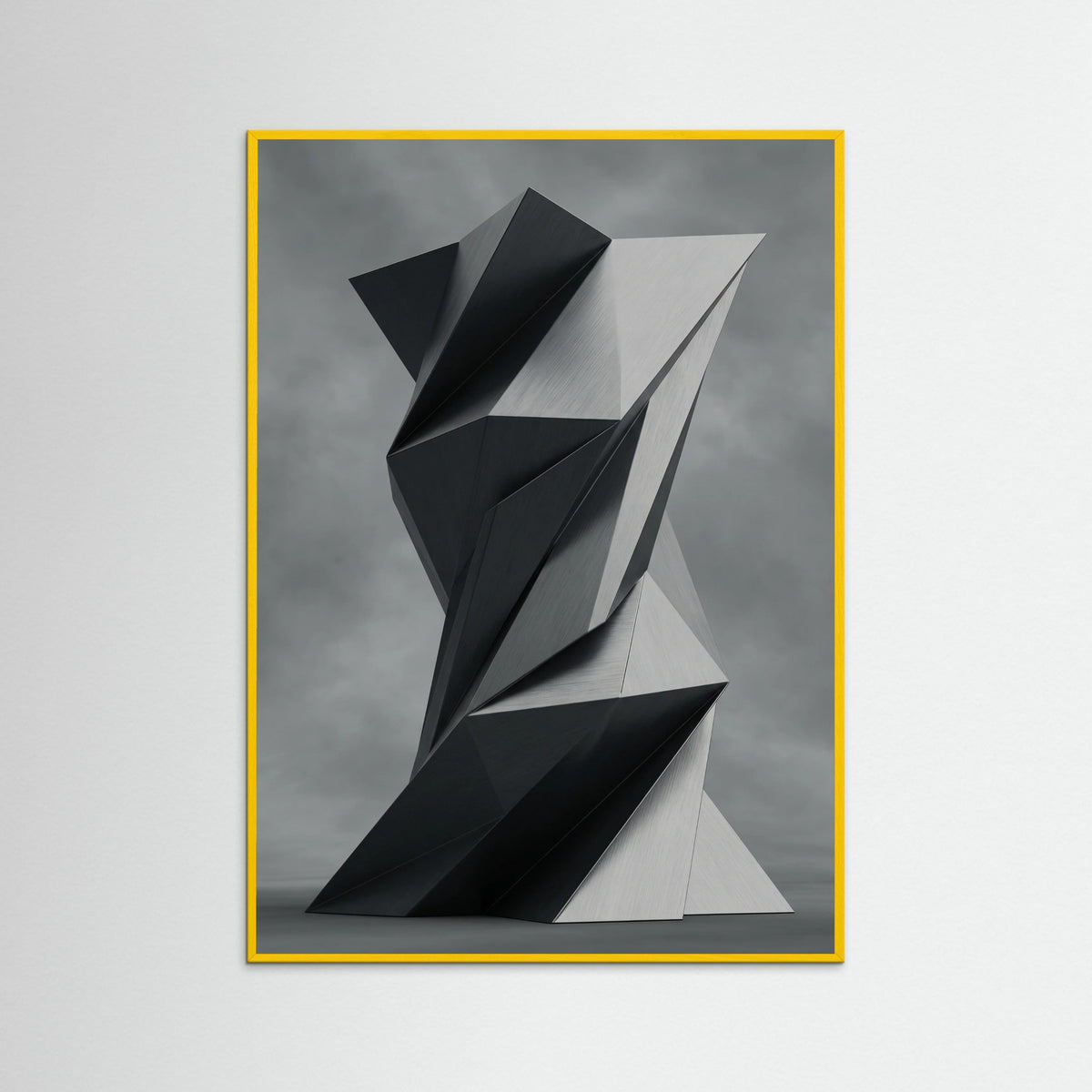 Yellow Wood Geometric Folds