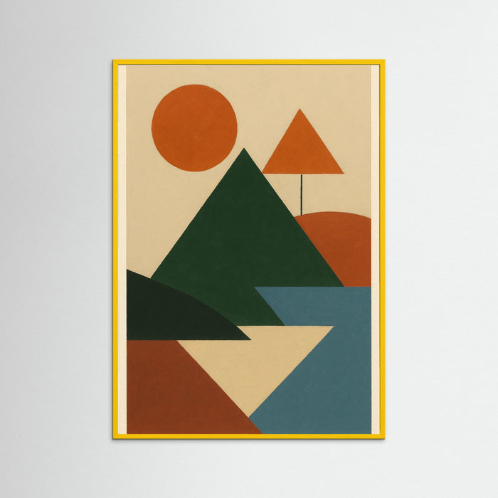 Yellow Wood Geometric Forms