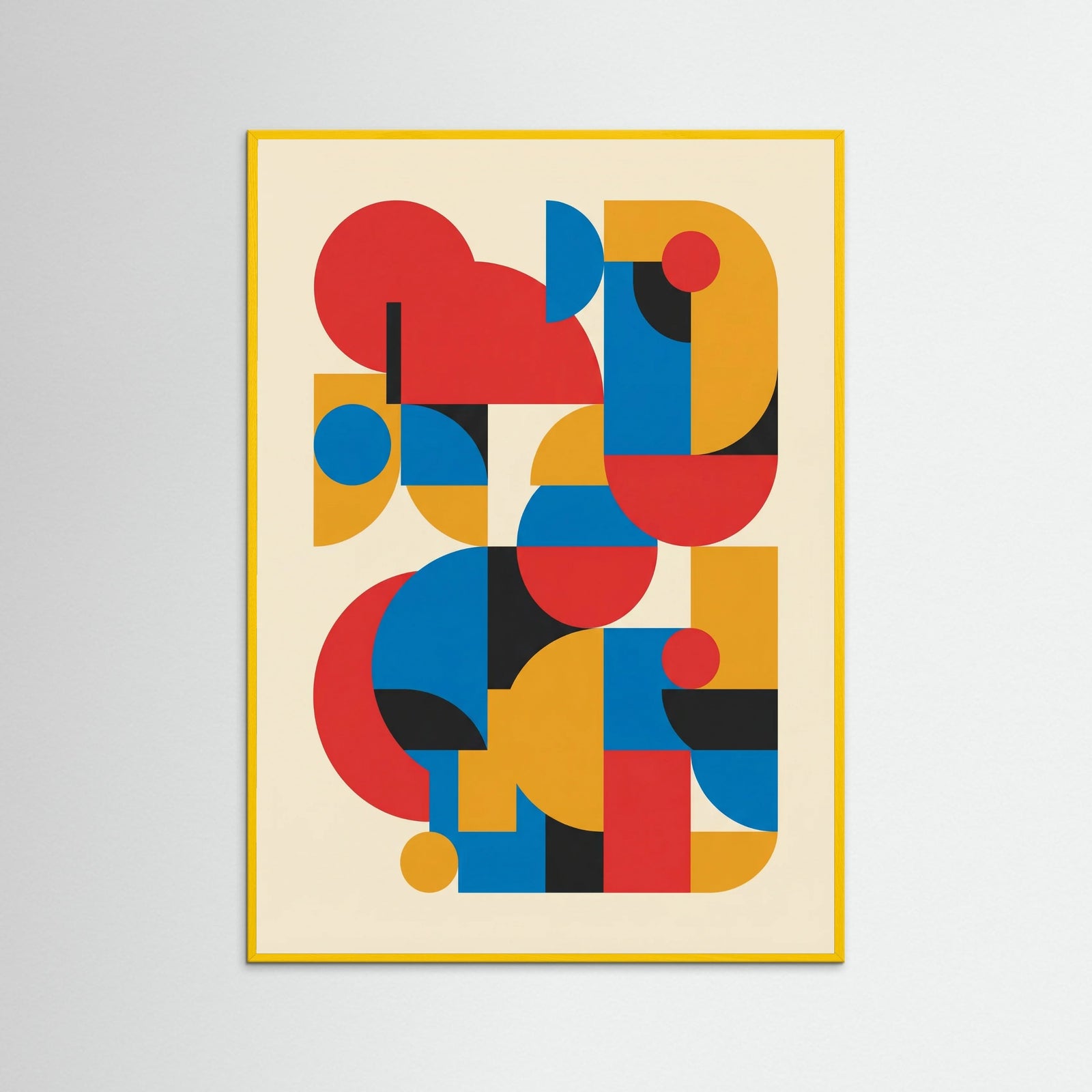 Yellow Wood Geometric Grid Study