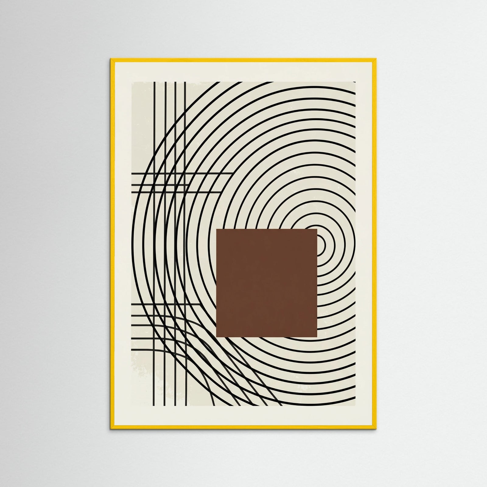 Yellow Wood Geometric Harmony Beige