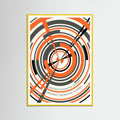 Yellow Wood Geometric Semicircle Rhythm