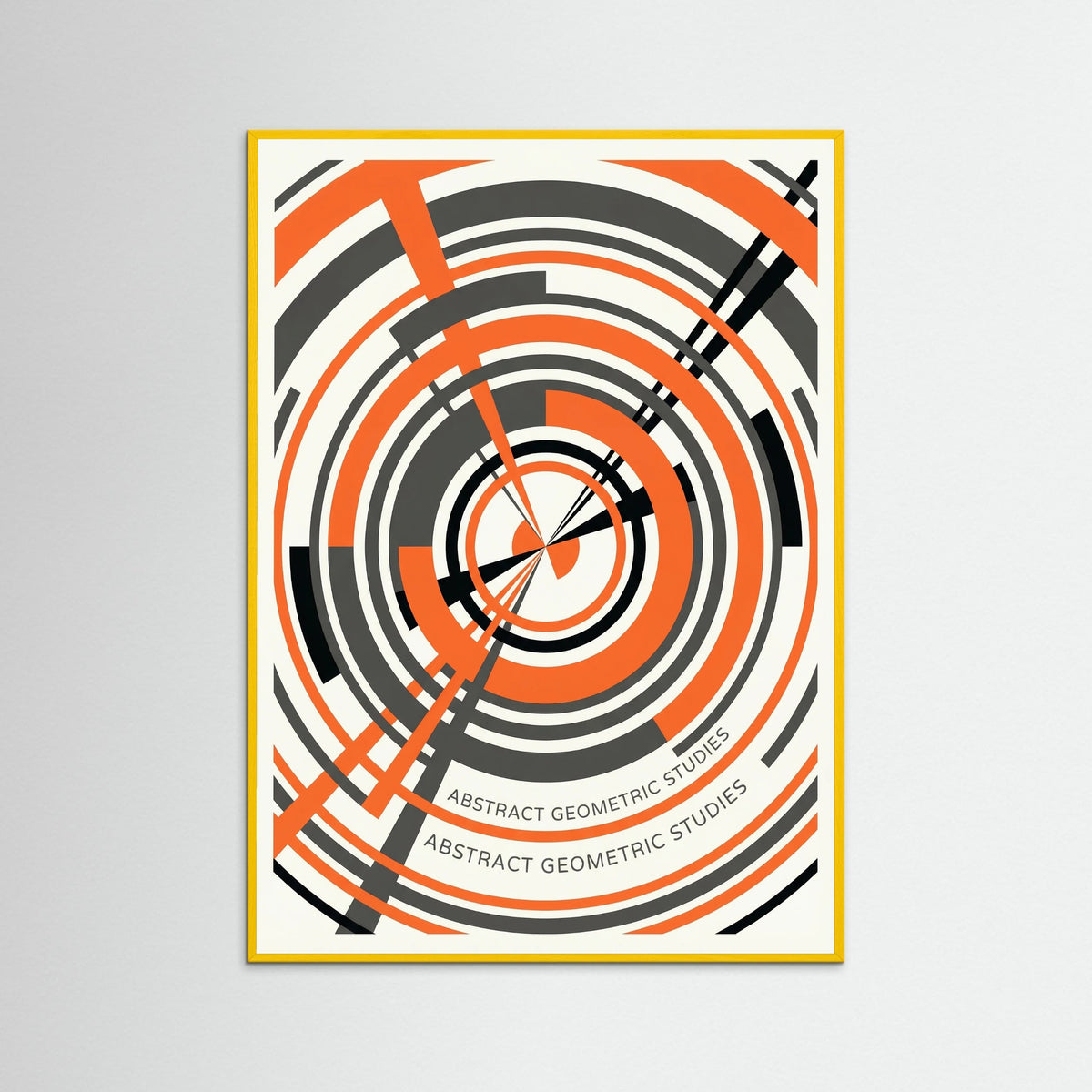 Yellow Wood Geometric Semicircle Rhythm