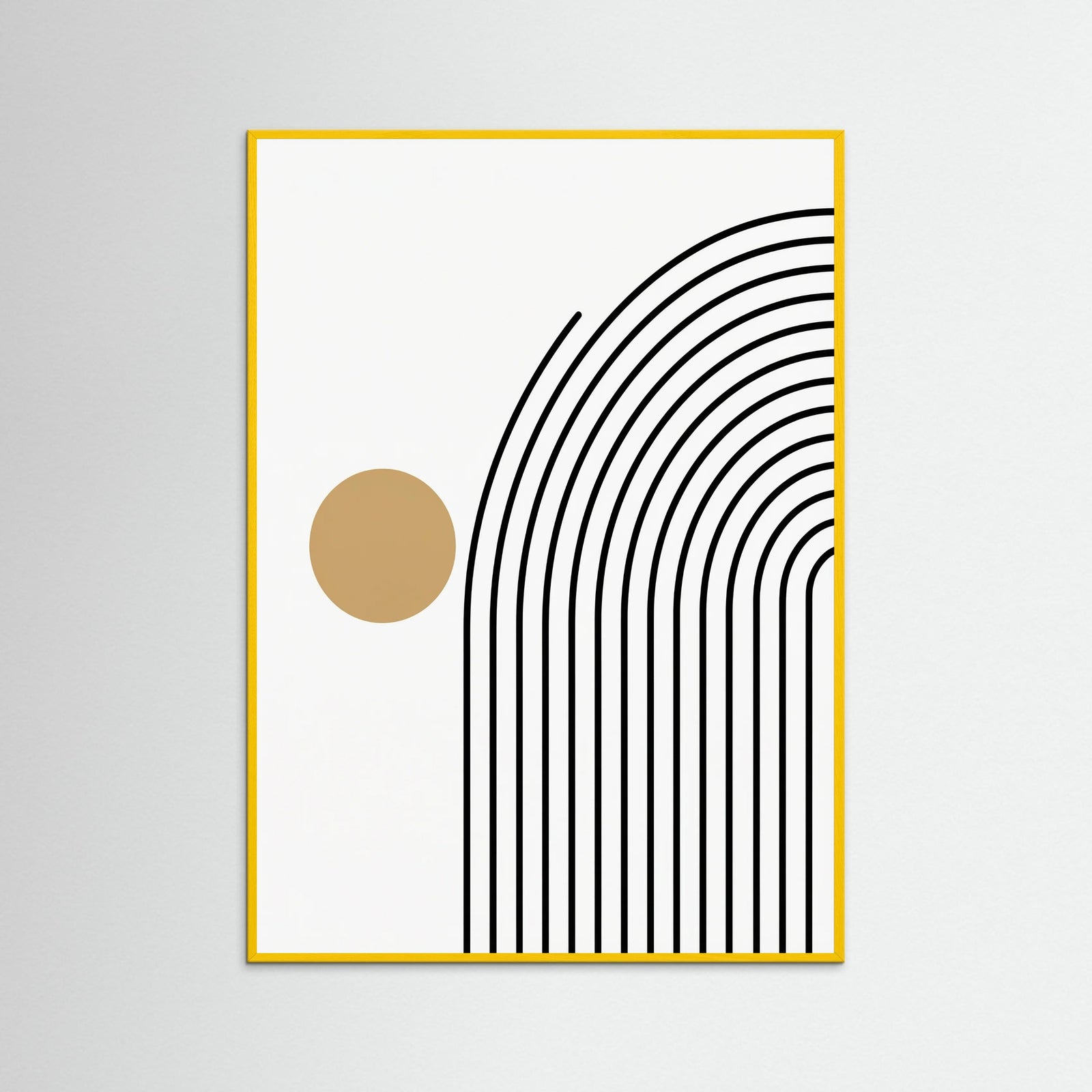 Yellow Wood Geometric Stillness