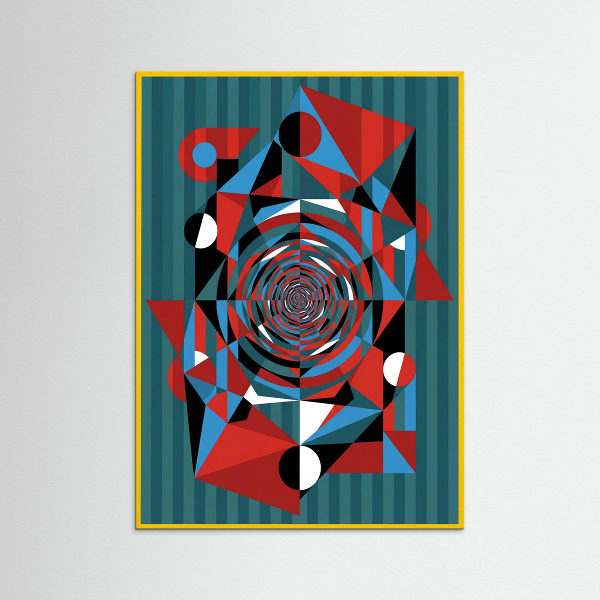 Yellow Wood Geometric Symphony