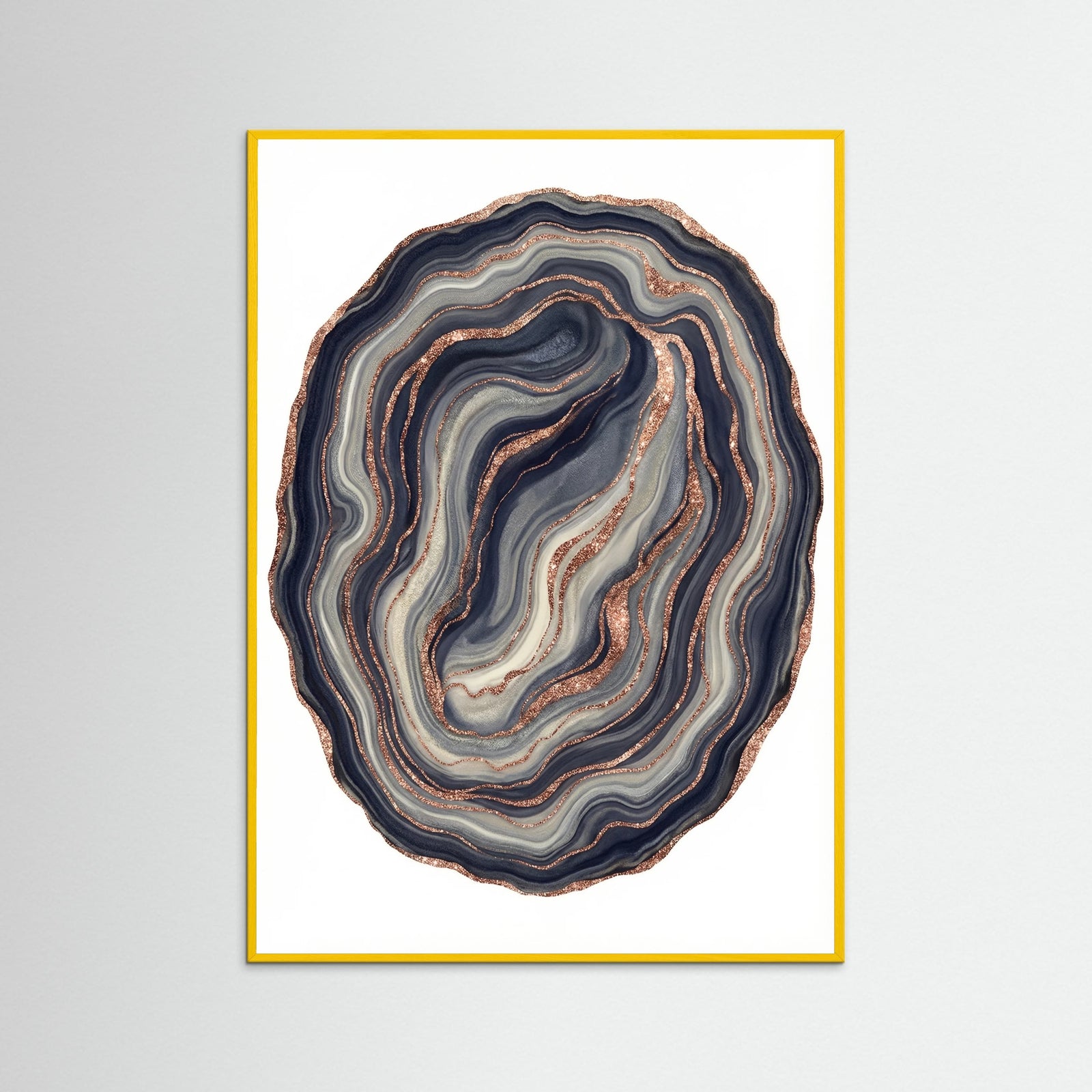 Yellow Wood Gilded Geode Streams