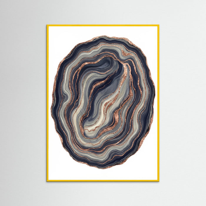 Yellow Wood Gilded Geode Streams