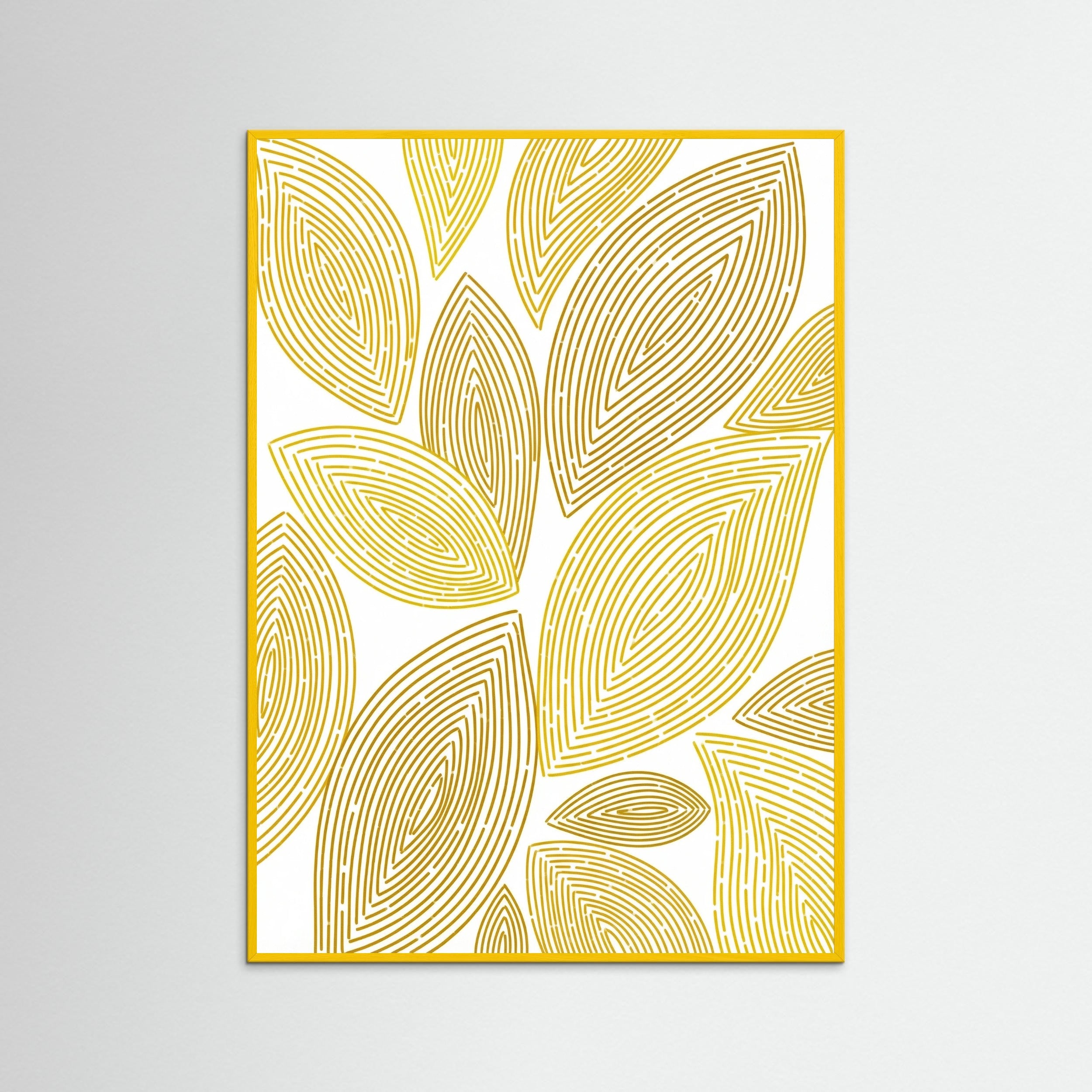 Yellow Wood Golden Spirals