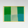 Yellow Wood Green square color collage Poster