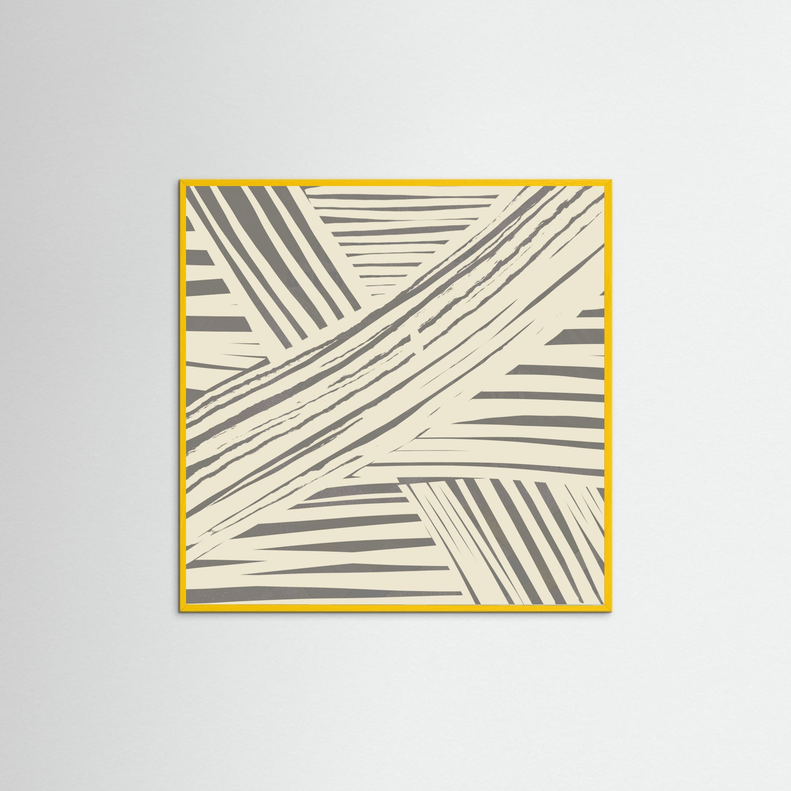 Yellow Wood Grey diagonal stripe pattern Poster