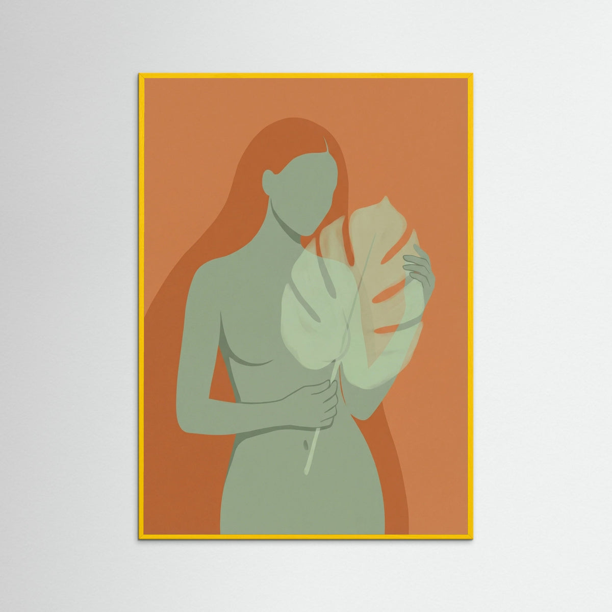 Yellow Wood Hatted Silhouette