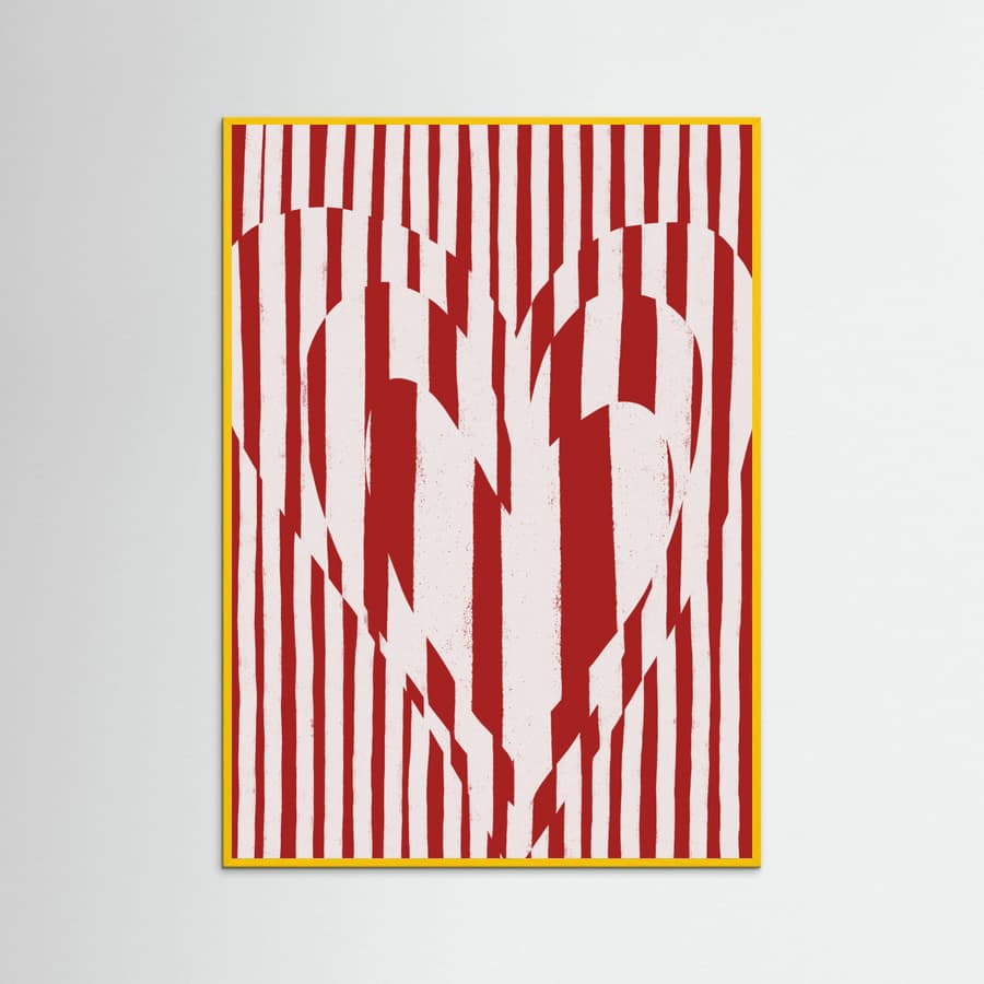 Heart in Stripes Poster – poster and art print