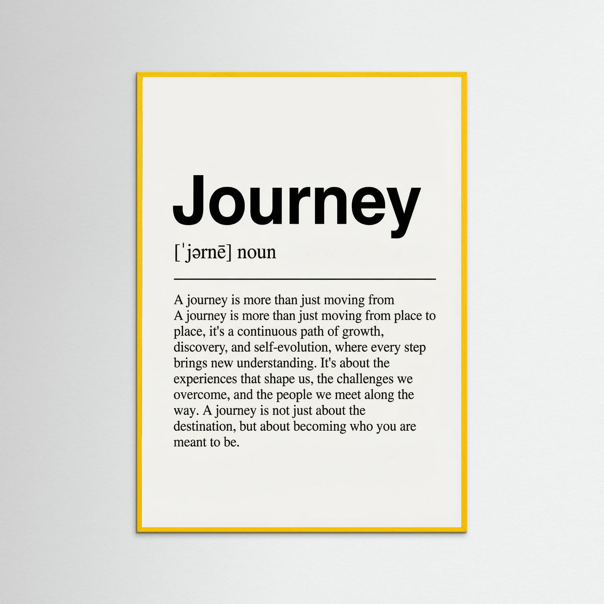 Yellow Wood Home Definition Print