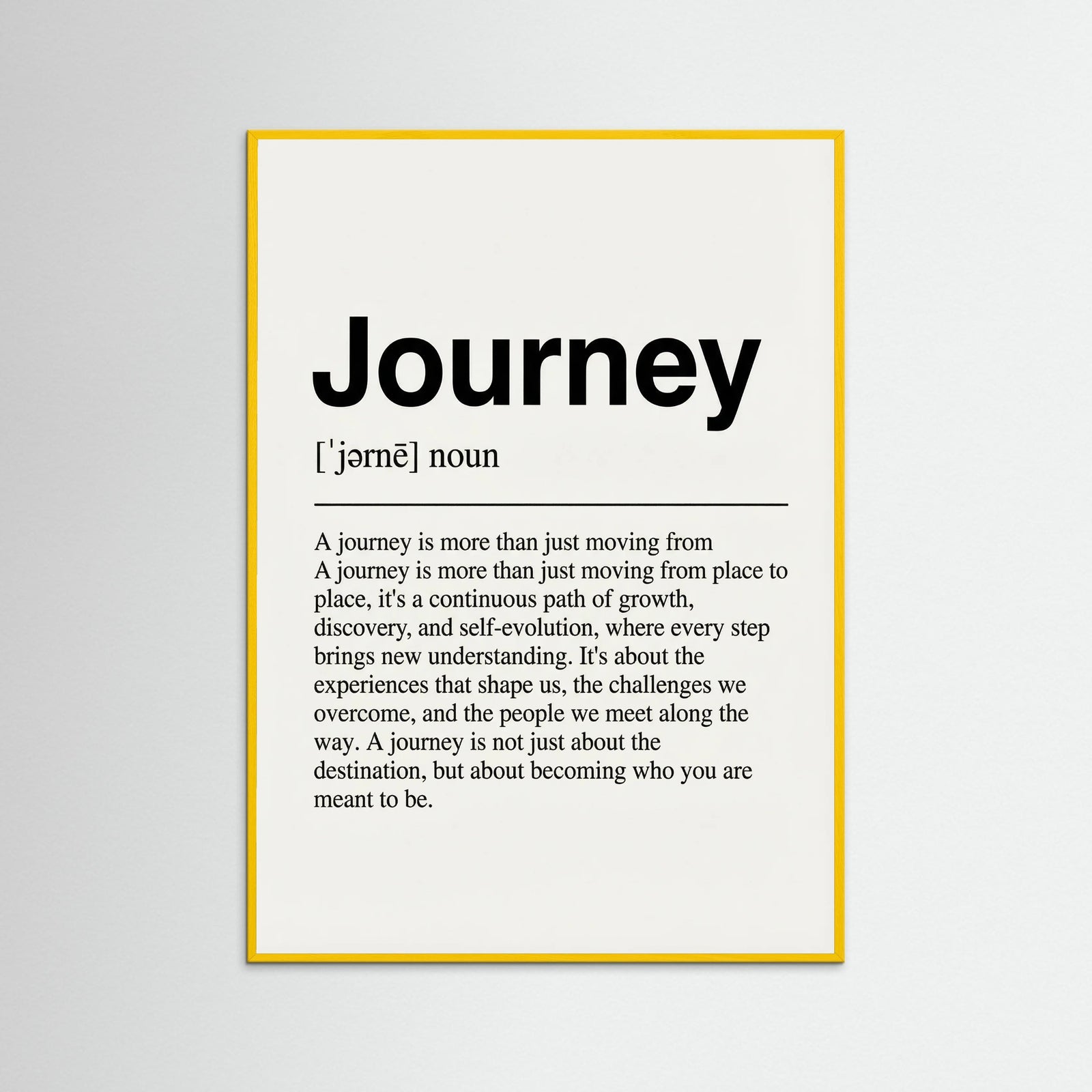 Yellow Wood Home Definition Print